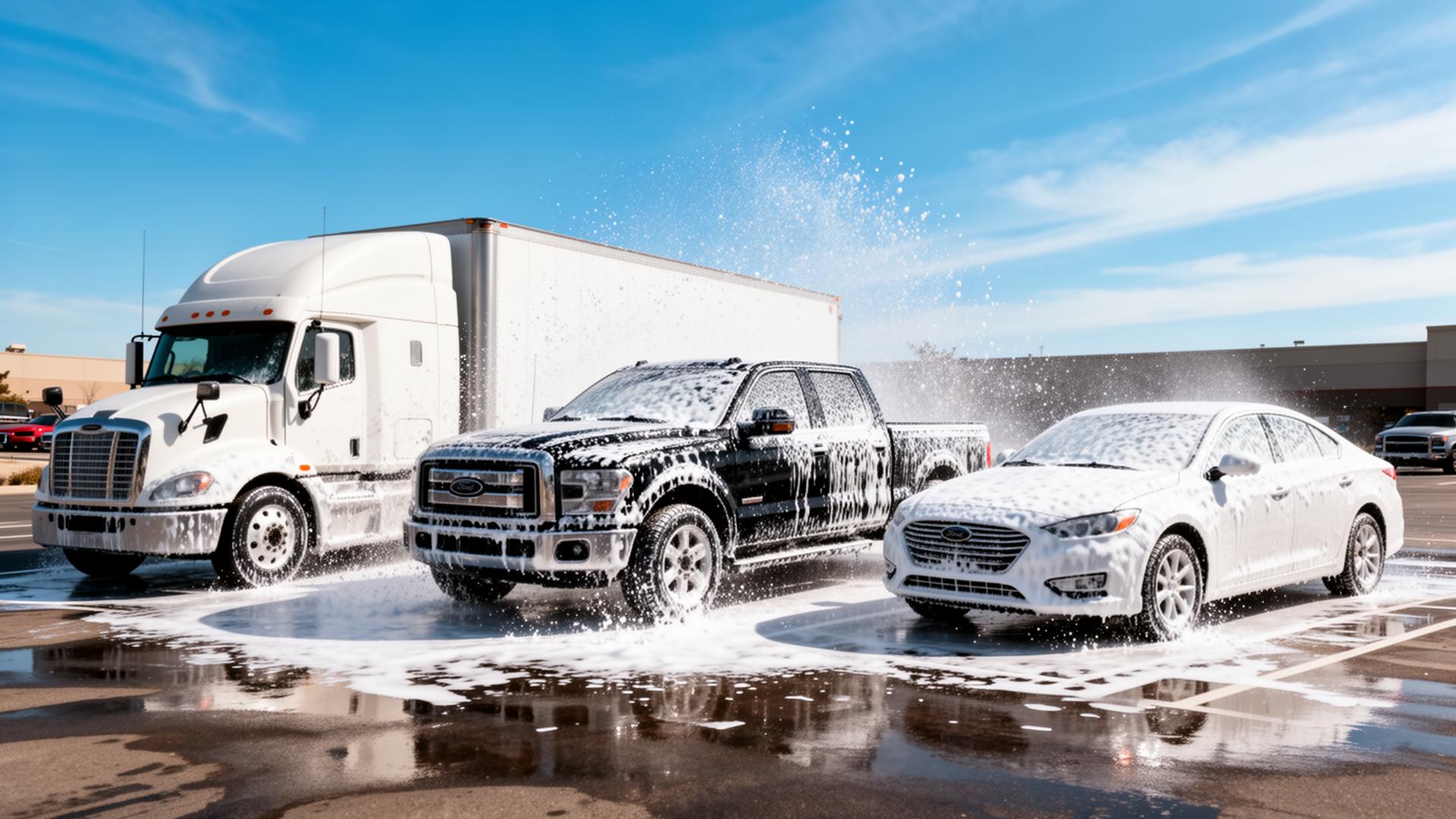 Lavage mobile professionnel - camion, pickup et voiture